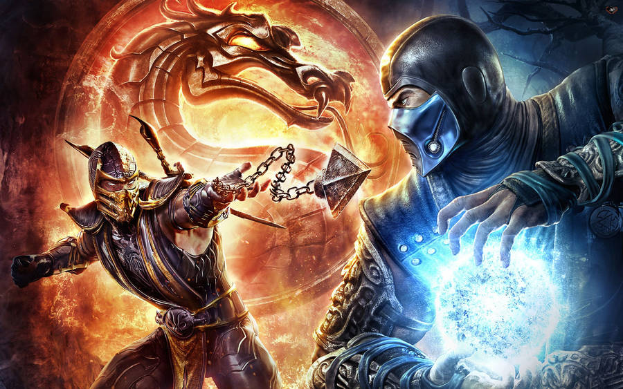 The Epic Rivalry Of Mortal Kombat Wallpaper
