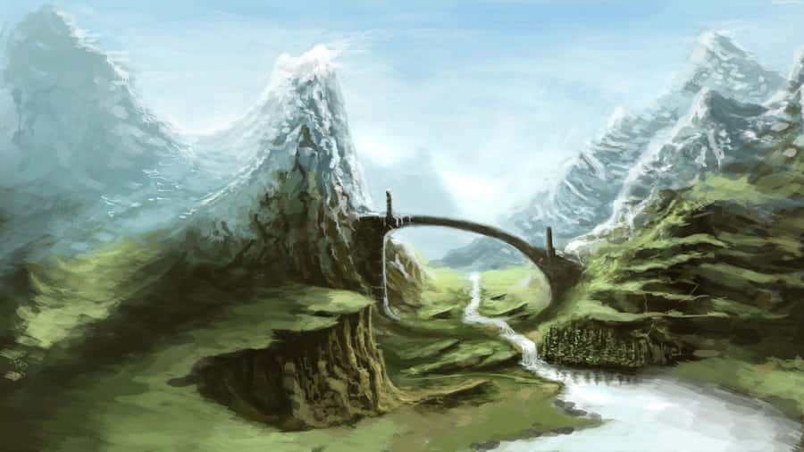 “the Epic World Of The Elder Scrolls V: Skyrim” Wallpaper