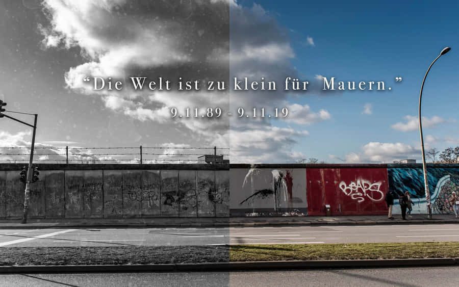 The Fall Of The Berlin Wall 30th Anniversary Poster Wallpaper