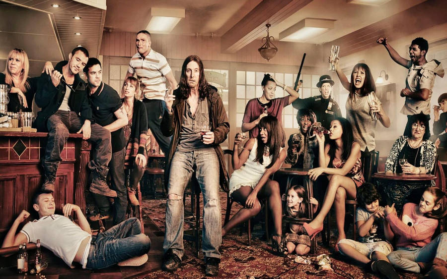 The Gallagher Family In Their Final Season Of Shameless Wallpaper