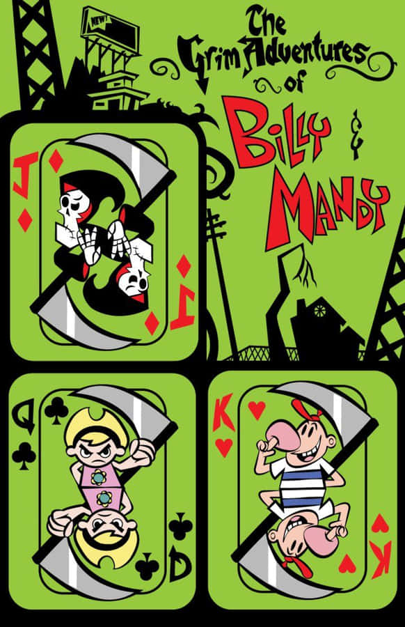 The Grim, Billy, And Mandy In A Quirky Moment Wallpaper