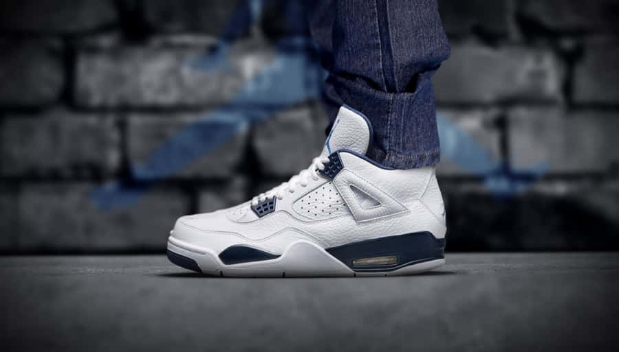 The Iconic Air Jordan 4 Sneaker Wallpaper