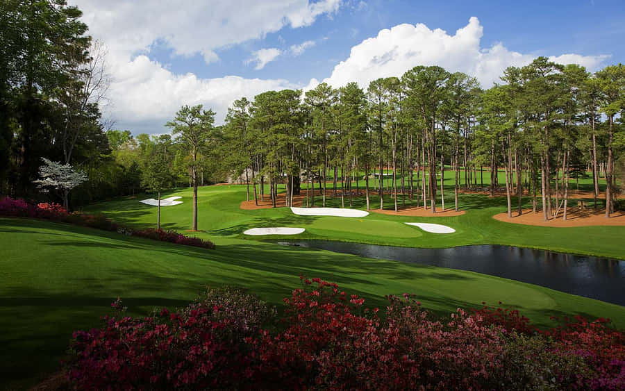 The Iconic Beauty Of Augusta National Golf Course Wallpaper