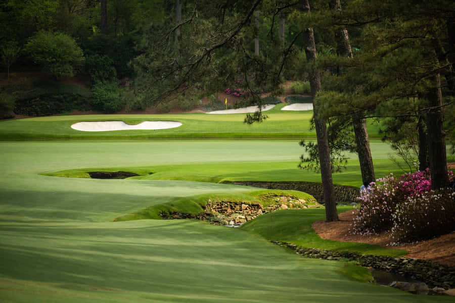 The Iconic Green Of Augusta National Golf Club Wallpaper