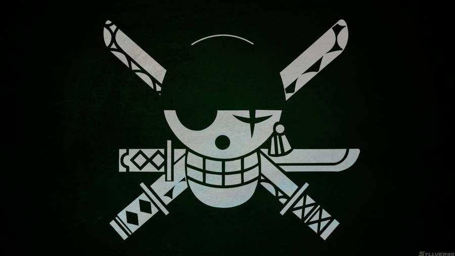 The Iconic Jolly Roger Flag Of Zoro, The Legendary Pirate And One Of The Main Characters Of The Popular Anime 