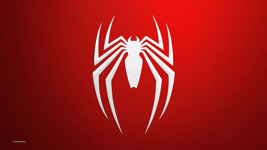 The Iconic Logo For Spider Man For Playstation 4 Wallpaper