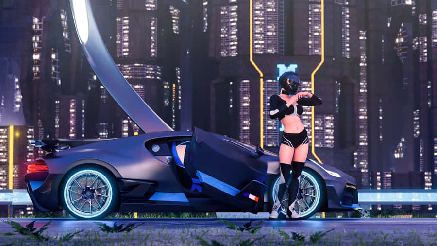 The Illuminating Bugatti Wallpaper