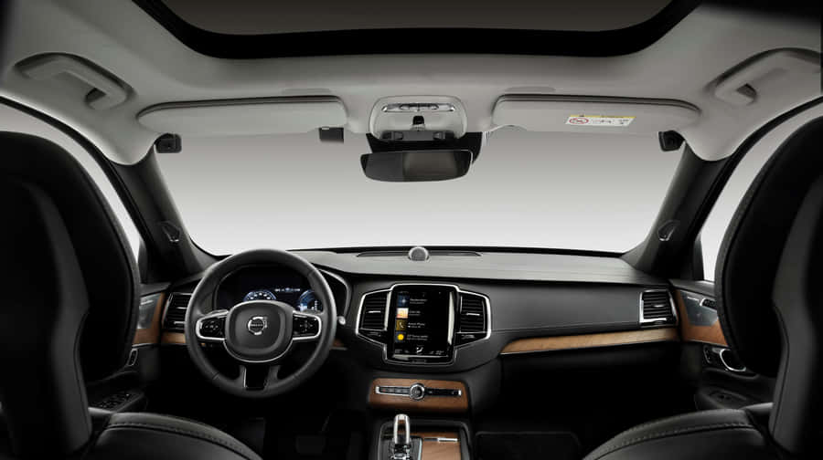 The Interior Of A Volvo Xc90 Wallpaper