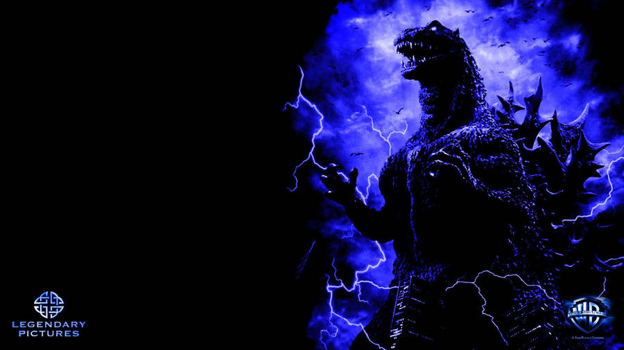 The Legendary Godzilla Unleashes A Mighty Bolt Of Lightning Wallpaper