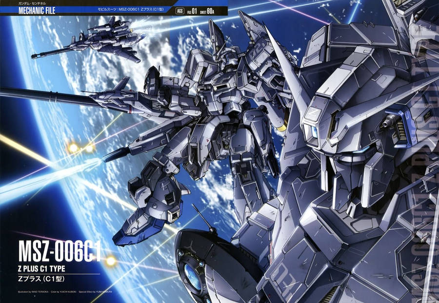 The Legendary Msz-006a1 Zeta Plus A1 Gundam Wallpaper