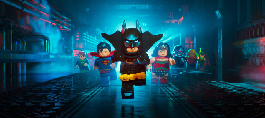 The Lego Batman Movie With Other Superheroes Wallpaper