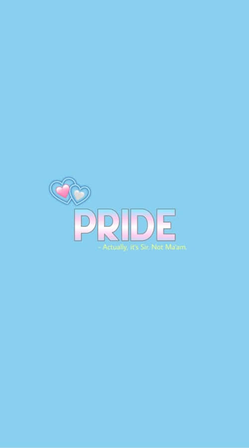 The Logo For Pride On A Blue Background Wallpaper