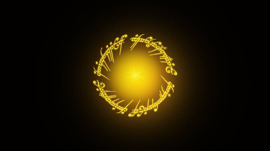 The Lord Of The Rings Logo On A Black Background Wallpaper