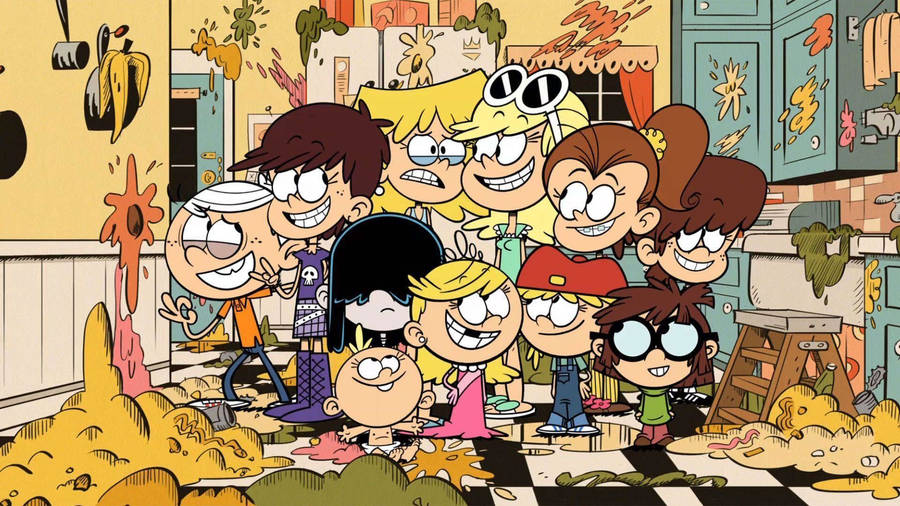 The Loud House Messy Kitchen Wallpaper