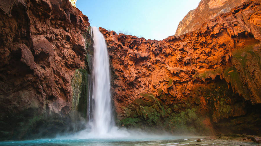 The Majestic Havasu Waterfall Wallpaper