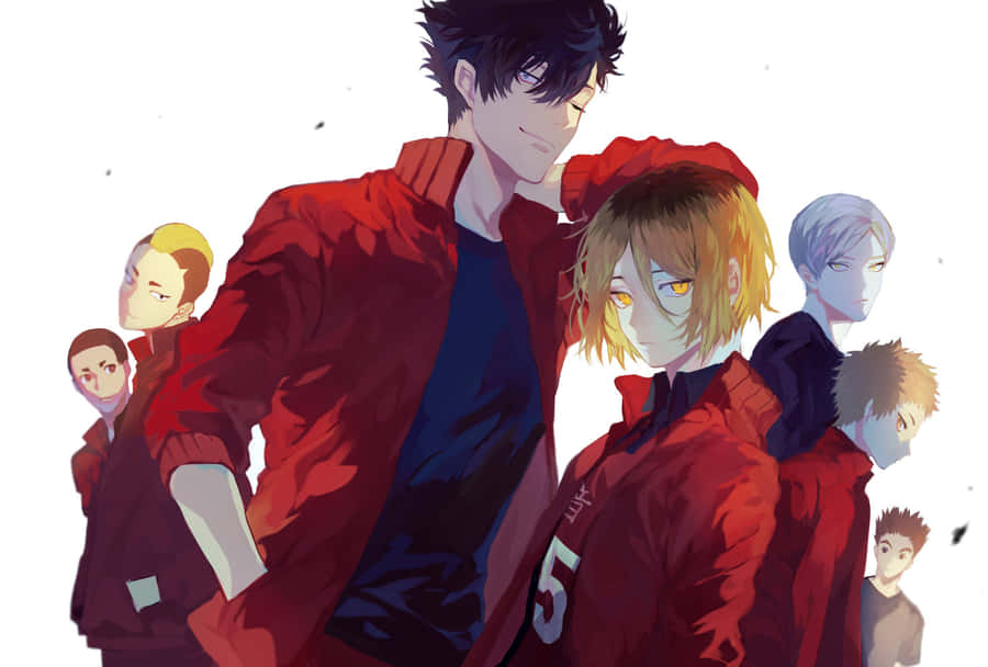 The Nekoma High School's Volleyball Team Is Ready To Take On The Competition Wallpaper