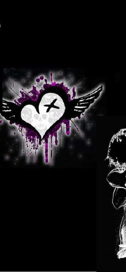 The Perfect Blend Of Fashion And Function - This Cute Emo Iphone Background Is Perfect For Anyone Looking To Make A Style Statement. Wallpaper