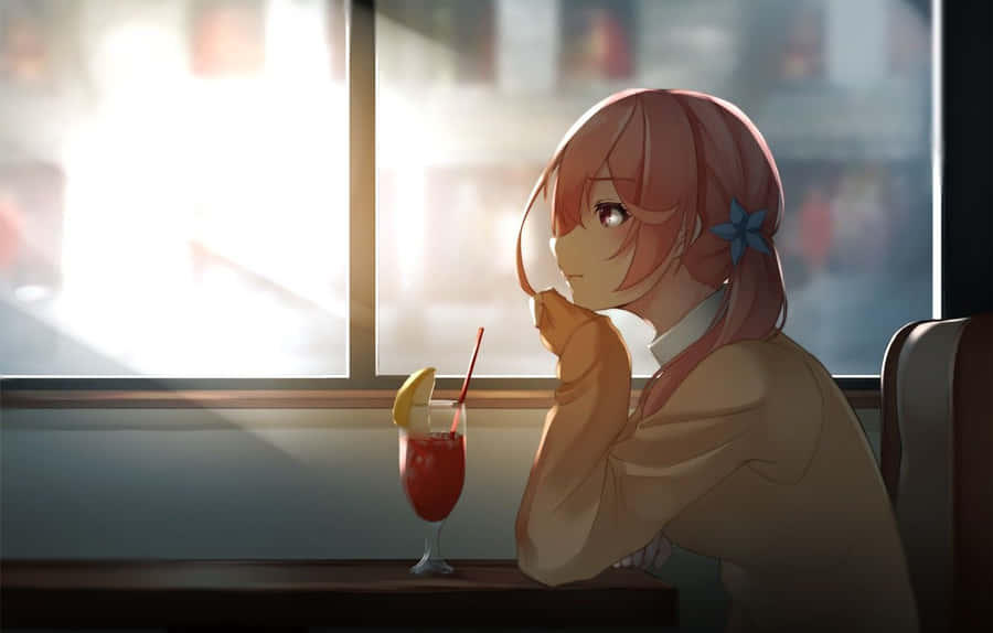 The Perfect Spot For Spending Time With Friends - Cafe Anime! Wallpaper