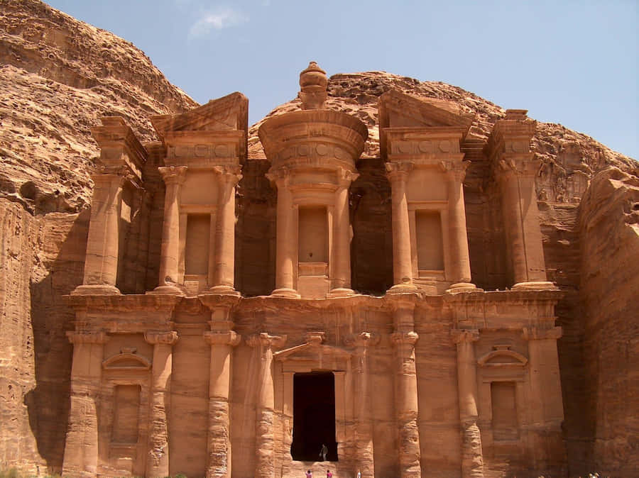 The Petra Monastery In Jordan Wallpaper