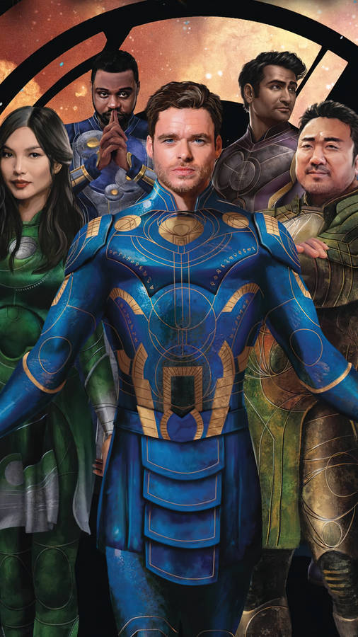 The Powerful Eternals Ready For Battle Wallpaper