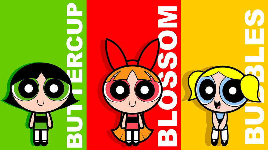 The Powerpuff Girls Vertical Collage Wallpaper