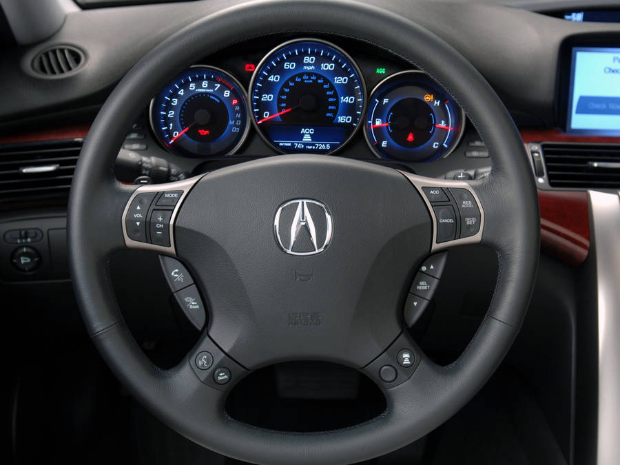 The Steering Wheel And Dashboard Of A Car Wallpaper