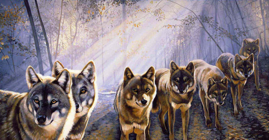 “the Strength Of The Wolf Is The Pack” Wallpaper