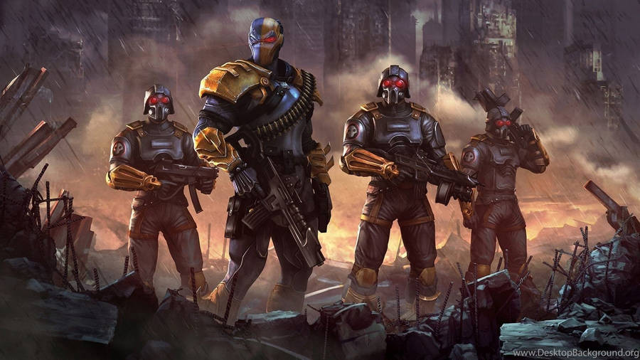 The Supervillain Deathstroke, Ready To Take On Injustice Wallpaper