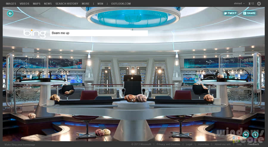 The Uss Enterprise Bridge - Command Central Of The Great Starship Wallpaper