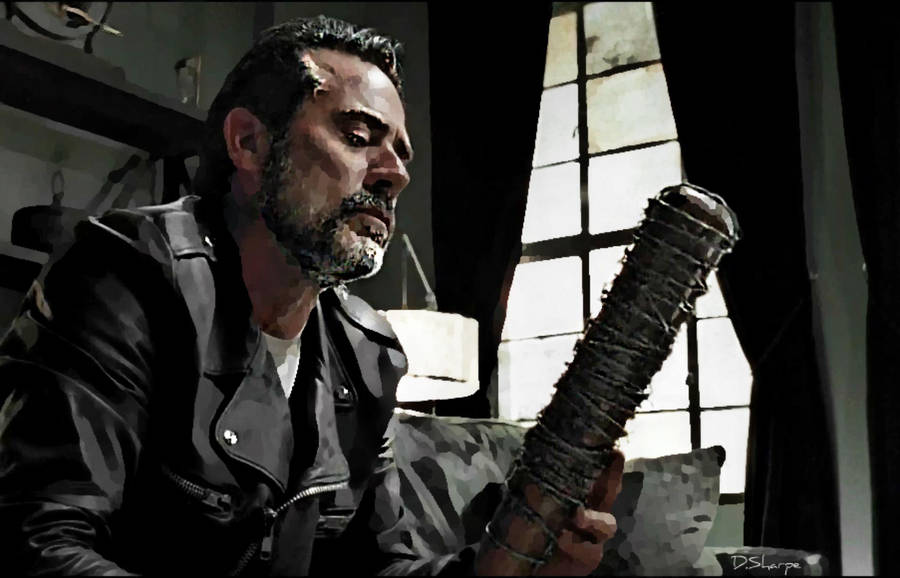 The Walking Dead's Negan Artwork Wallpaper