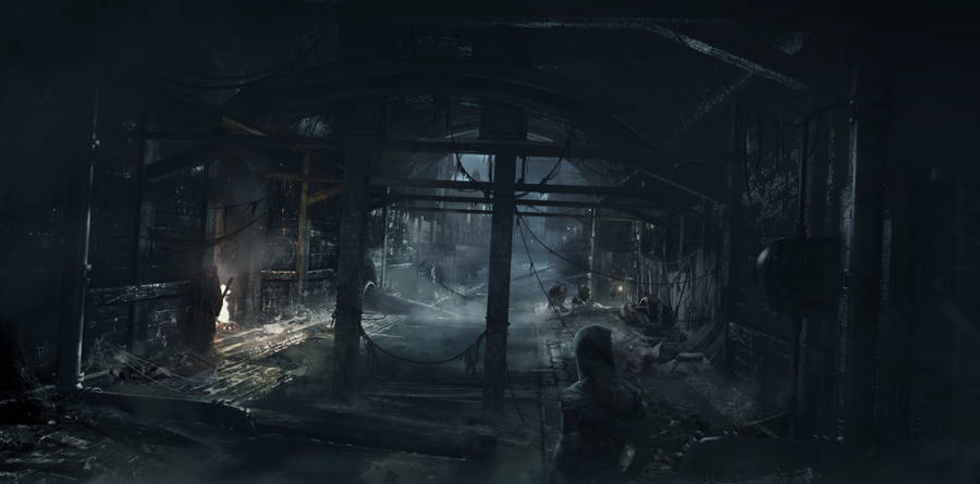 Thief In Abandoned House Wallpaper