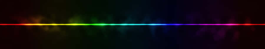 Thin Rainbow Line Dark Triple Monitor Wallpaper