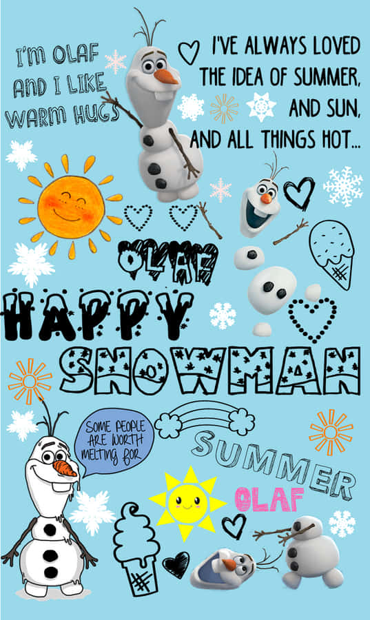 This Goofy Snowman Loves To Spread Cheer! Wallpaper