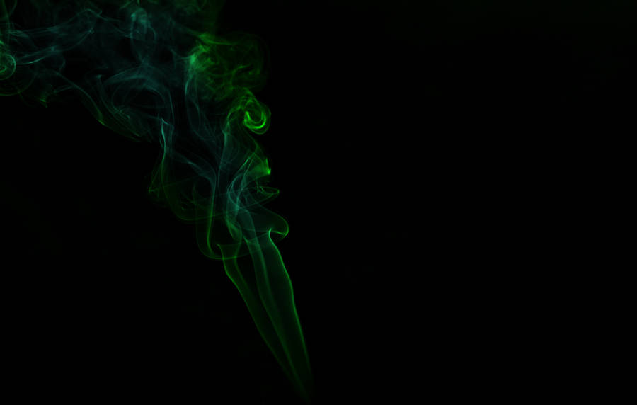 This Neon Green Smoke Spells Mystery Wallpaper