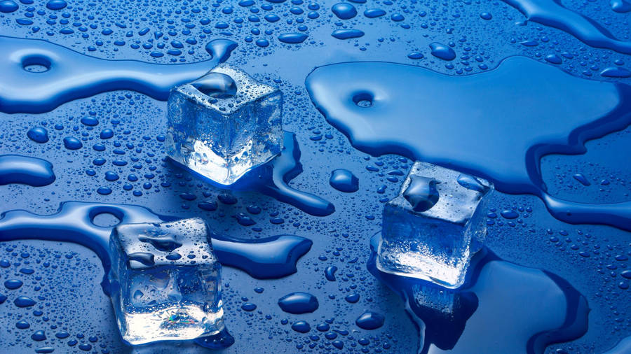 Three Defrosted Ice Cubes Wallpaper