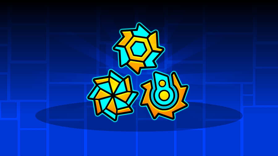 Three Geometry Dash Icons Wallpaper