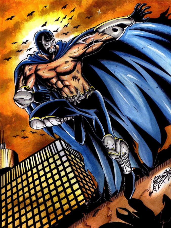 Thrilling Blue Demon Comic Book Cover Wallpaper