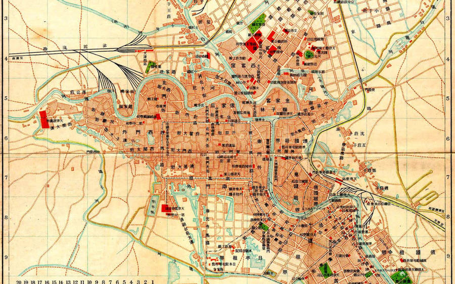 Tianjin Road Map Wallpaper