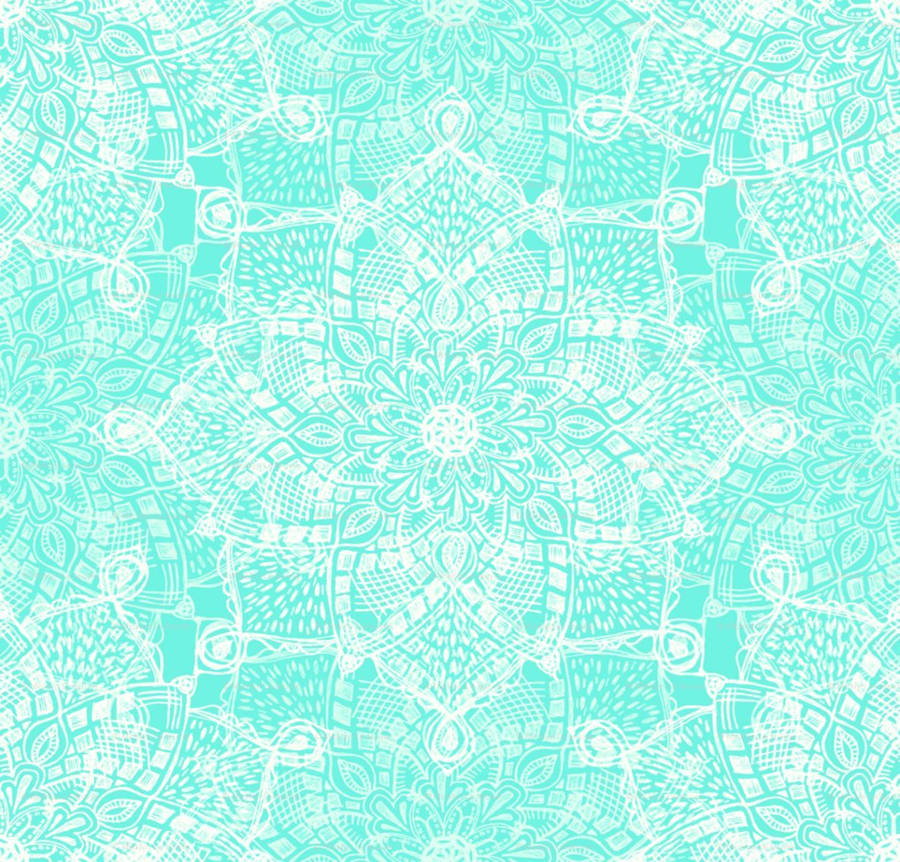 Tiffany Blue Lace Elegance Wallpaper