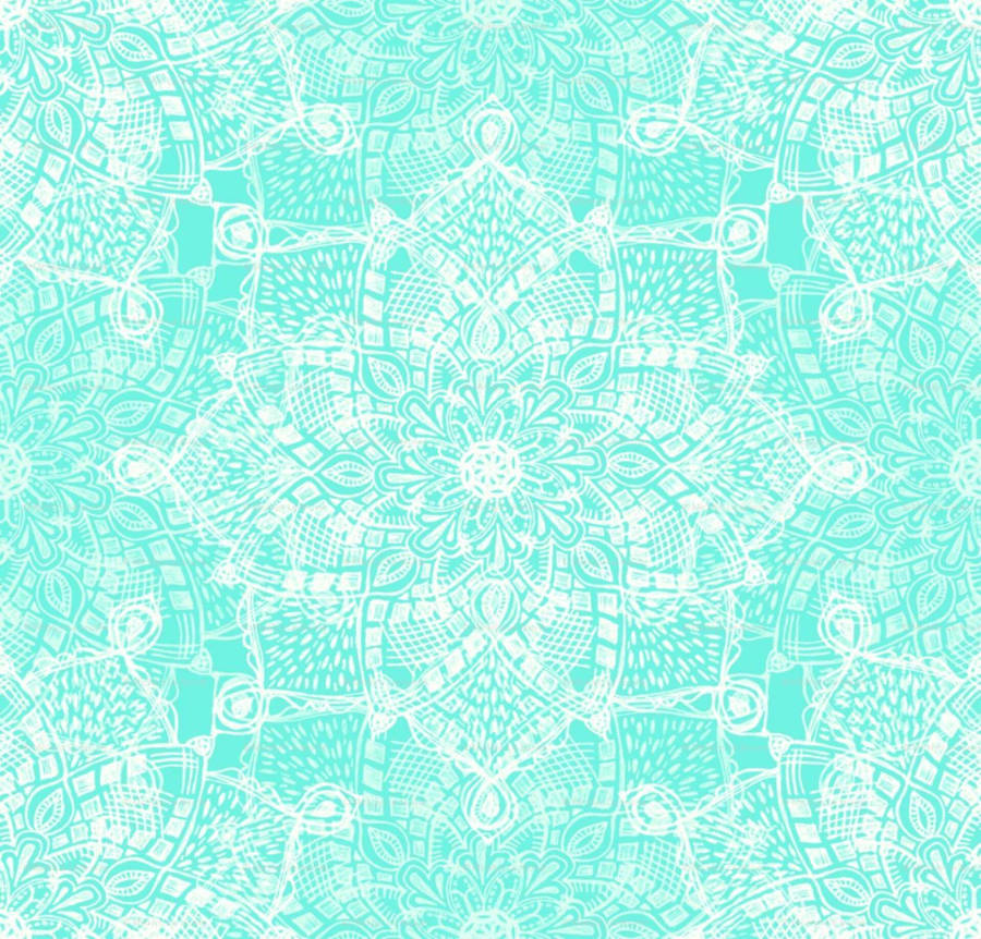 Tiffany Blue Lace Pattern Wallpaper