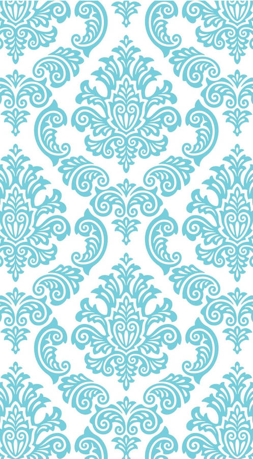 Tiffany Blue Regal Pattern Wallpaper