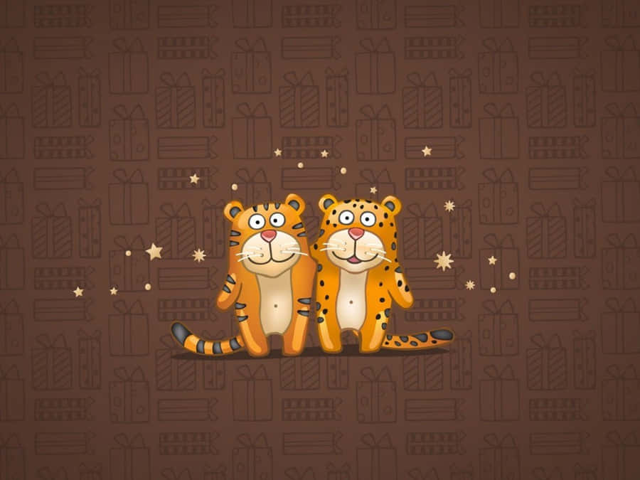 Tiger And Cheetah Cute Girly Ipad Wallpaper