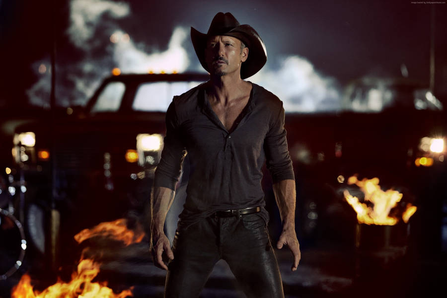 Tim Mcgraw Cars And Burning Cans Wallpaper