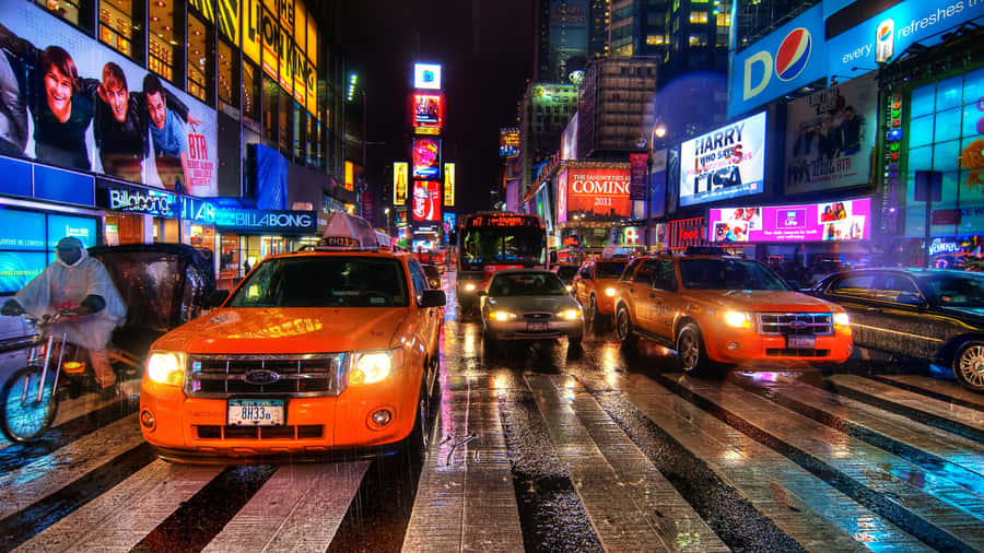 Times Square New York City At Night Wallpaper