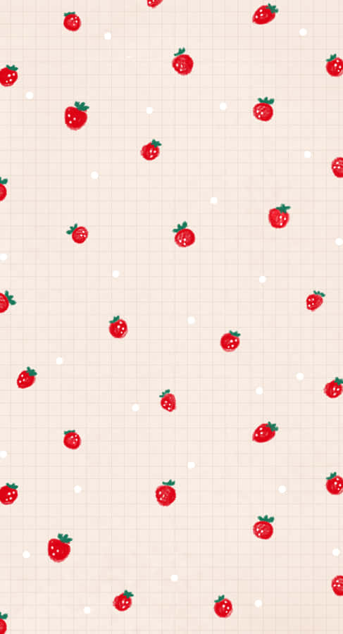 Tiny Pastel Strawberry Wallpaper