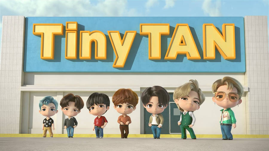 Tiny Tan Bts Building Wallpaper