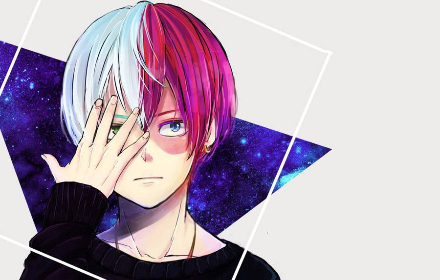 Todoroki Cute Peeking Pose Wallpaper