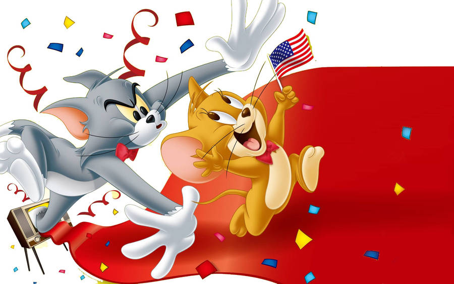 Tom And Jerry 4k American Festival Wallpaper
