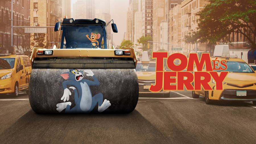 Tom And Jerry 4k Road Roller Wallpaper