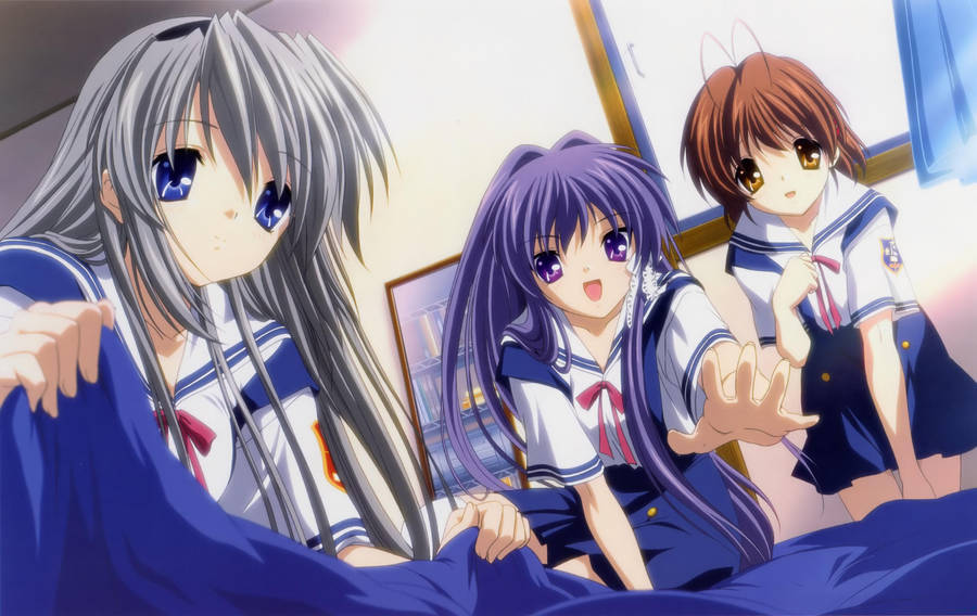 Tomoyo Kyo And Nagisa Clannad Wallpaper